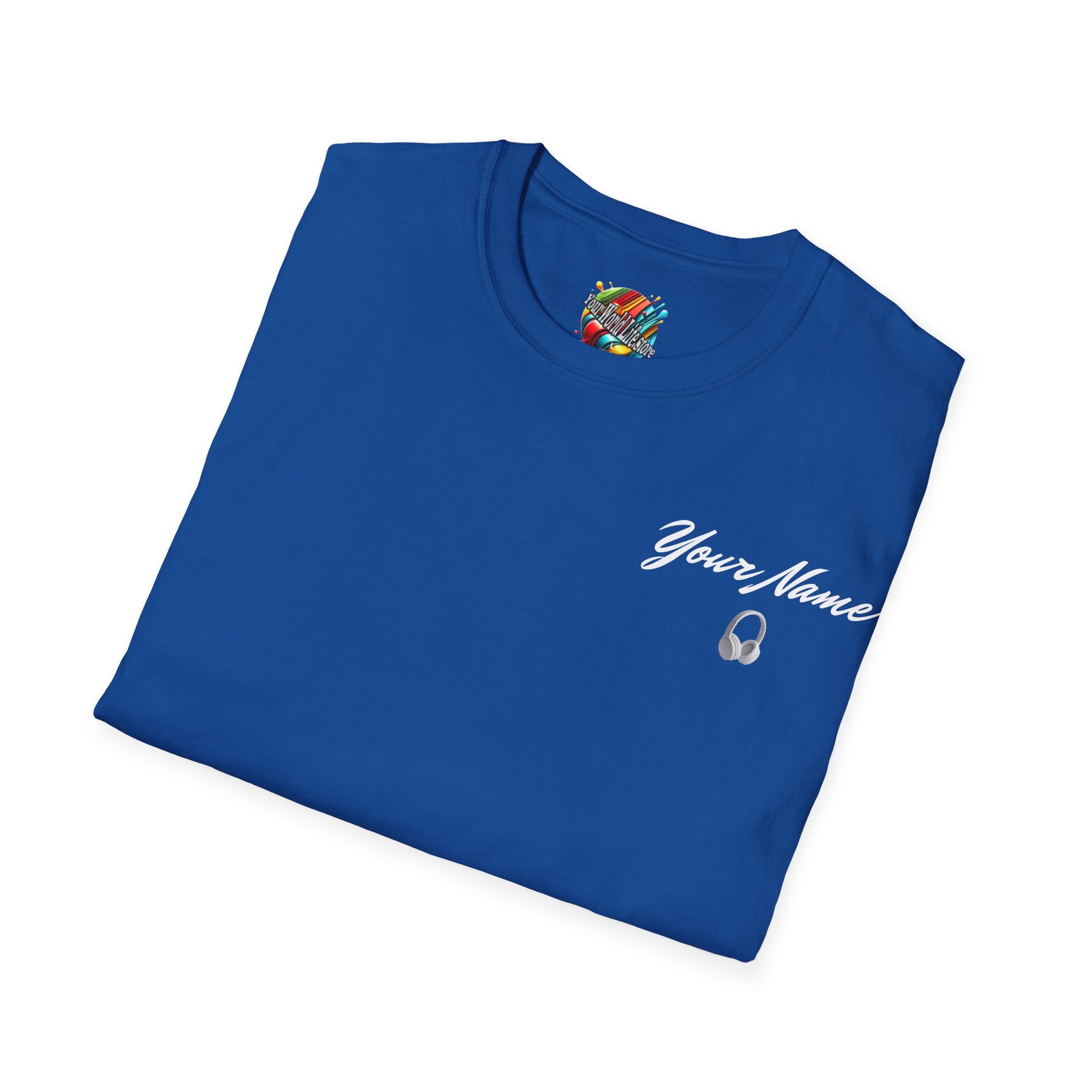 "DJ VAMP" 🎧Personalized Logo Tee – Bold, Loud, and Made to Move - QR